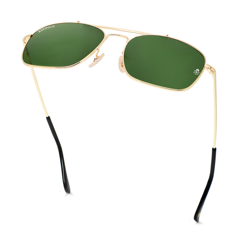 Bavincis Linford Gold And Green Edition Sunglasses - BAVINCIS