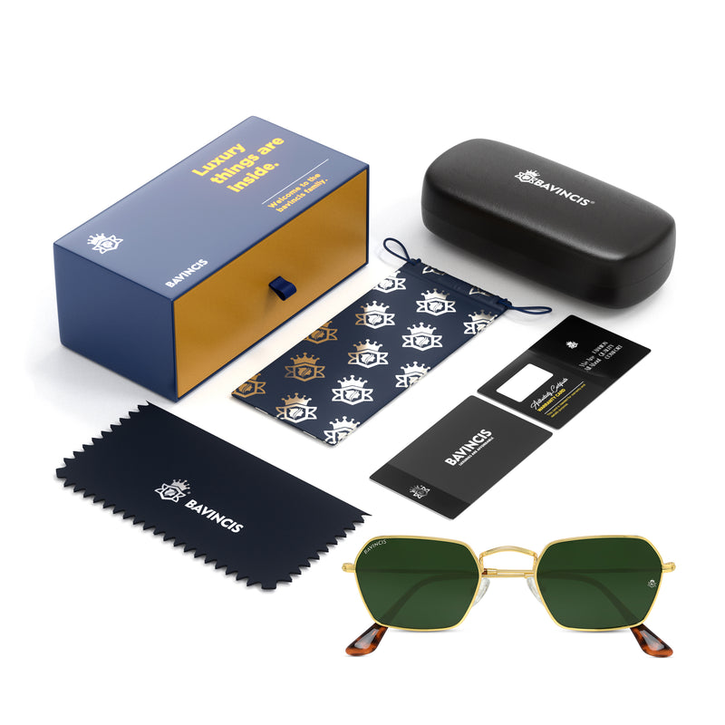 Bavincis Delight Gold And Green Edition Sunglasses