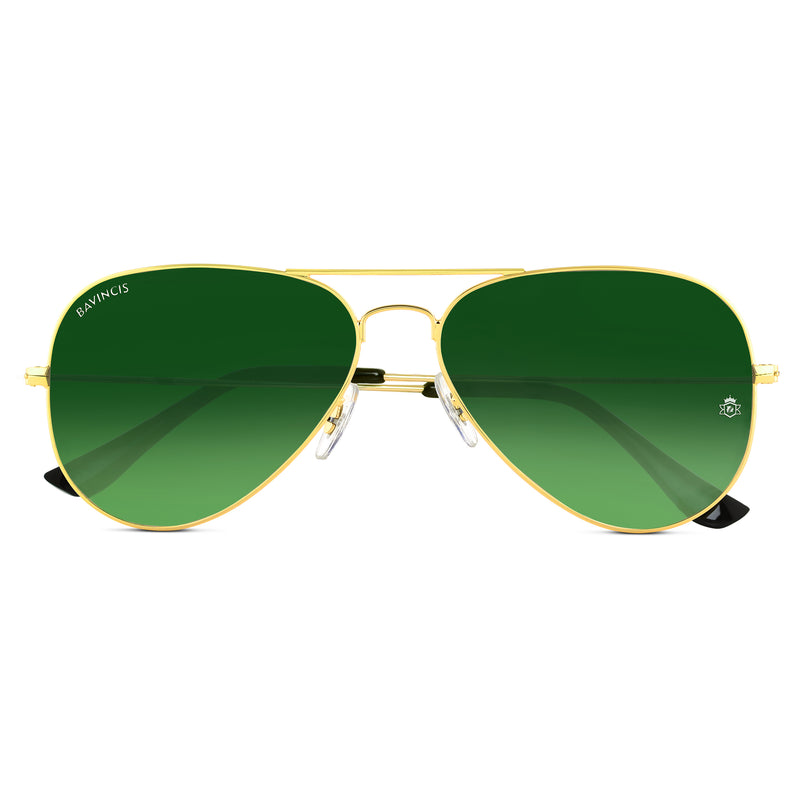 Bavincis Tommy Gold And Green Gradient Edition Sunglasses