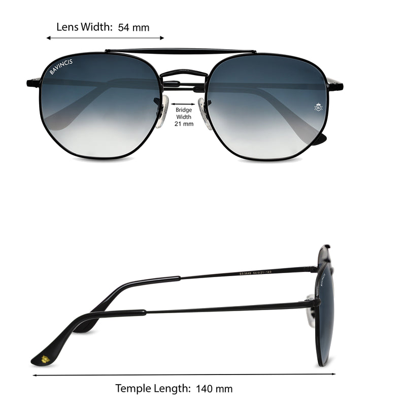 Bavincis Sparkle Black And Grey Gradient Edition Sunglasses - BAVINCIS