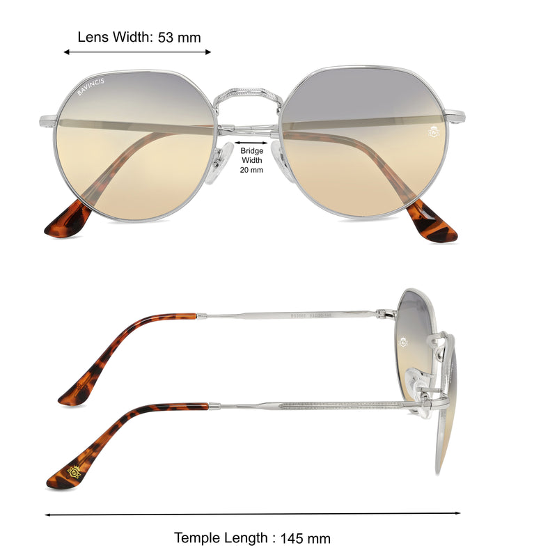 Bavincis Cooper Silver And Gray Brown Gradient Edition Sunglasses