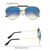 Bavincis Caliber Gold And Blue Gradient Edition sunglasses - BAVINCIS
