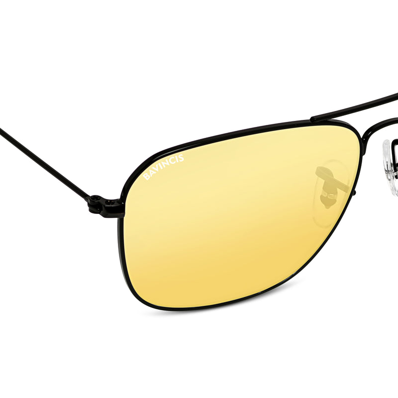 Bavincis Carloz Black And Yellow Edition Sunglasses