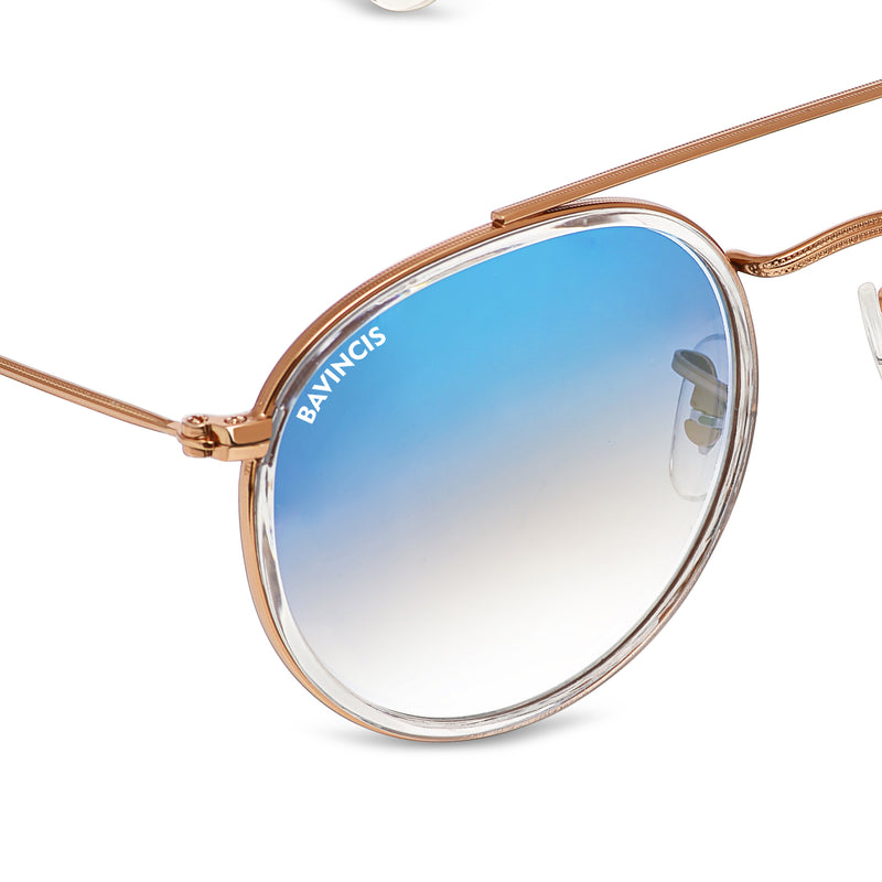 Bavincis Joyce Rose Gold And Blue Gradient Edition sunglasses