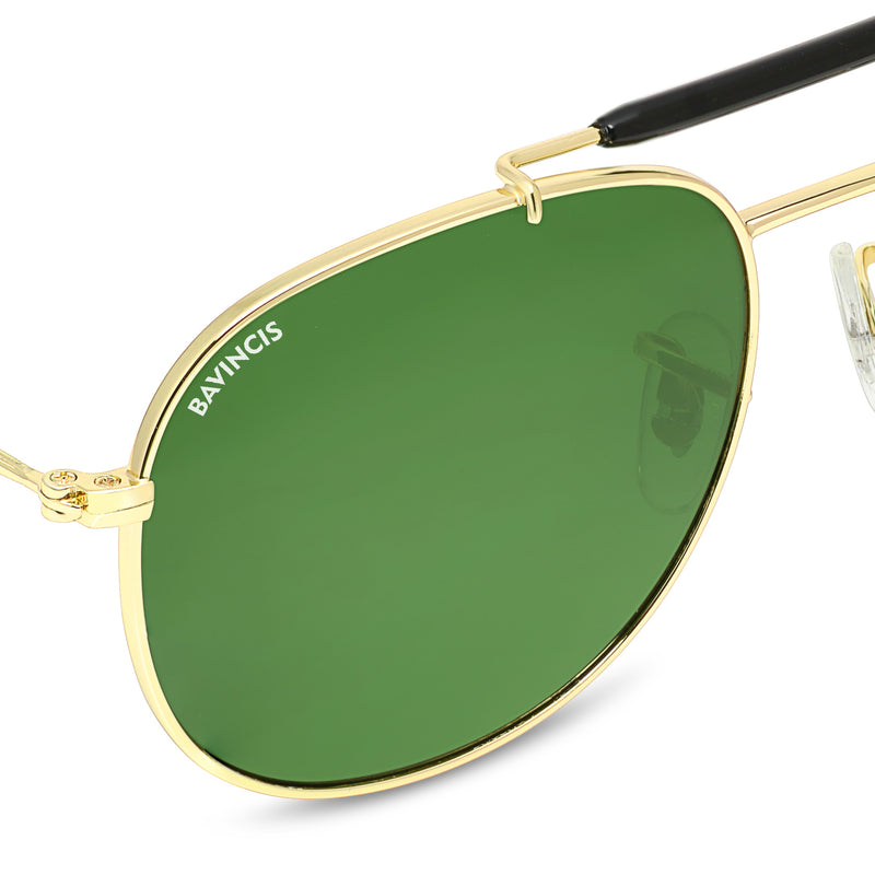 Bavincis Caliber Gold And Green Edition sunglasses
