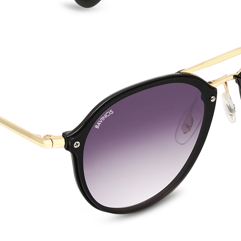 Bavincis Walker Gold And Grey Gradient Edition Sunglasses