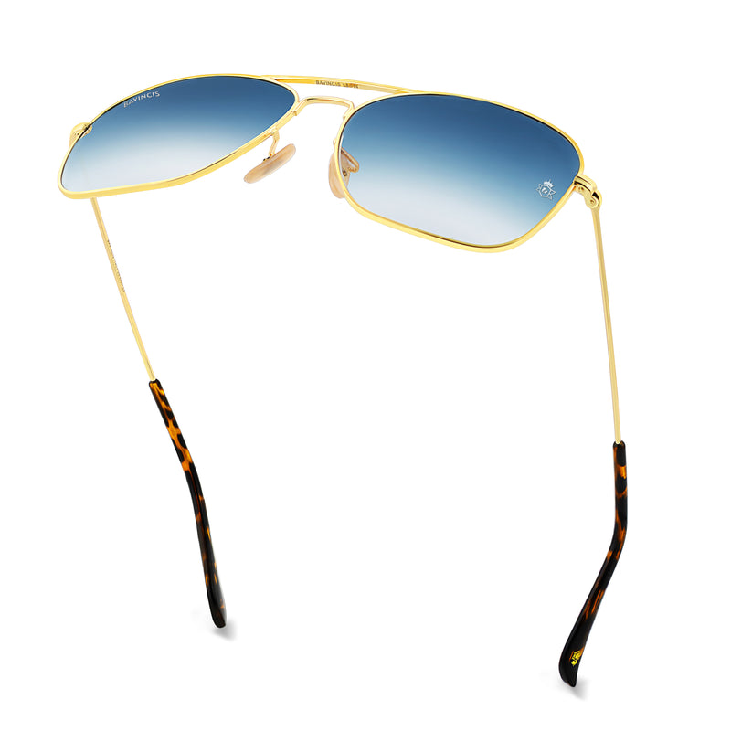 Bavincis Carloz Gold And Blue Gradient Edition Sunglasses