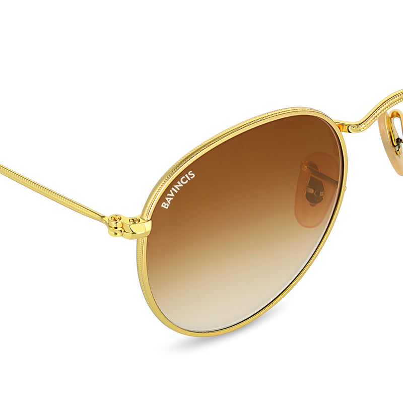 Bavincis Asmara Gold And Brown Gradient Edition Sunglasses