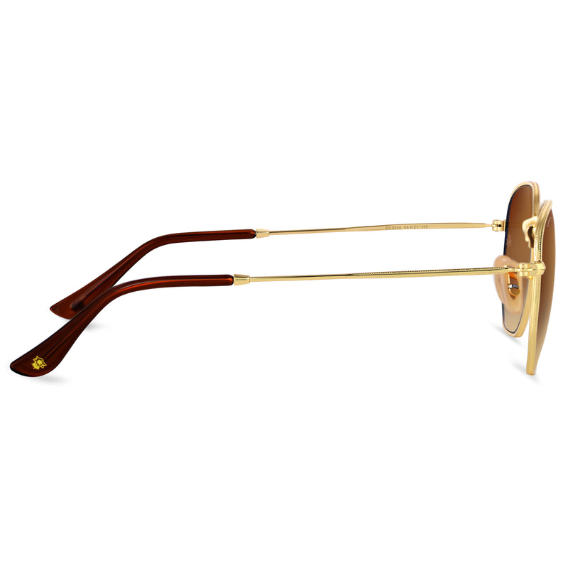 Bavincis Gemini Gold And Brown Gradient Edition Sunglasses