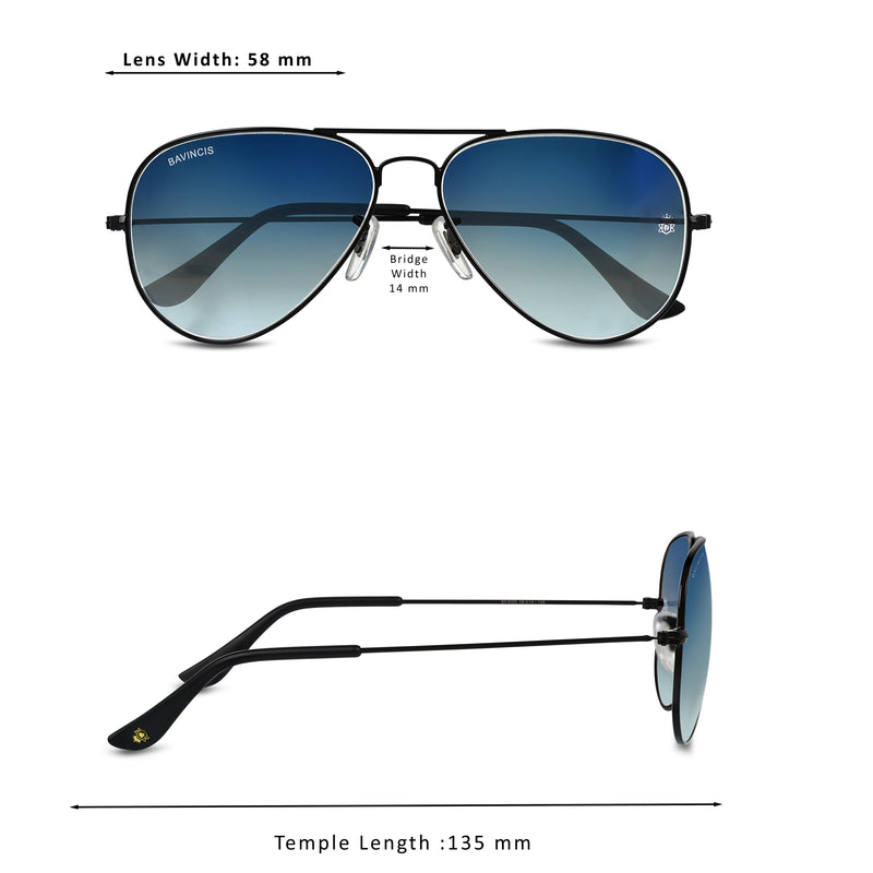Bavincis Tommy Black And Blue Gradient Edition Sunglasses - BAVINCIS