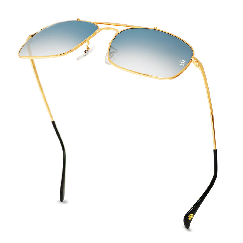 Bavincis Linford Gold And Blue Gradient Edition Sunglasses