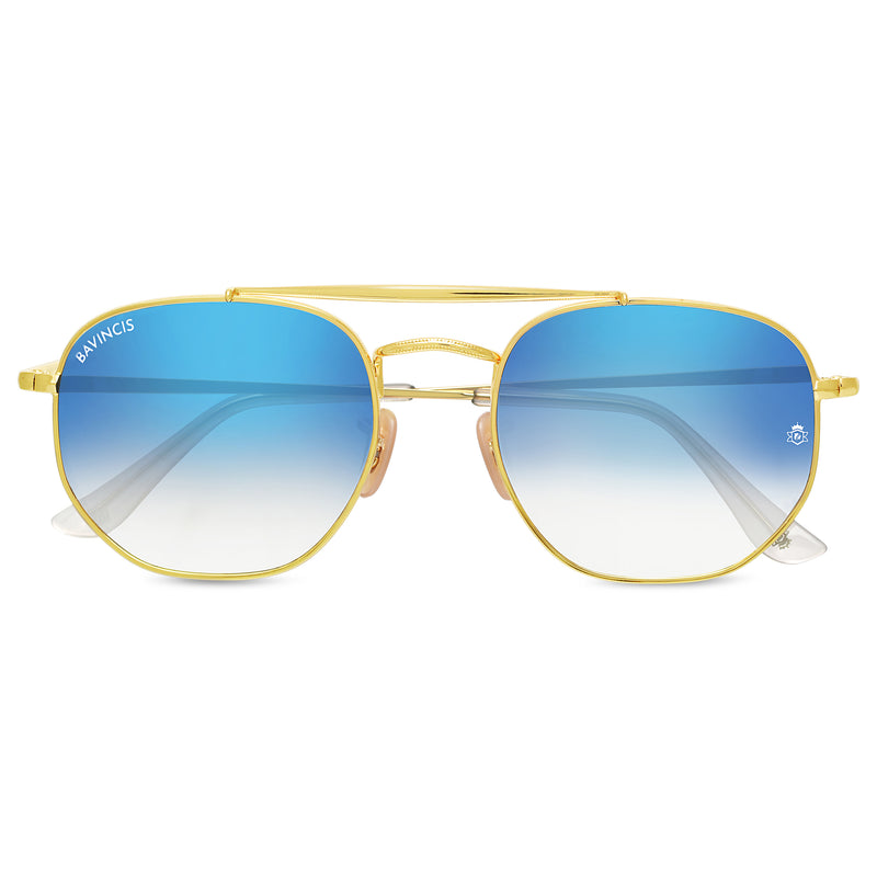 Bavincis Sparkle Gold And Blue Gradient Edition Sunglasses