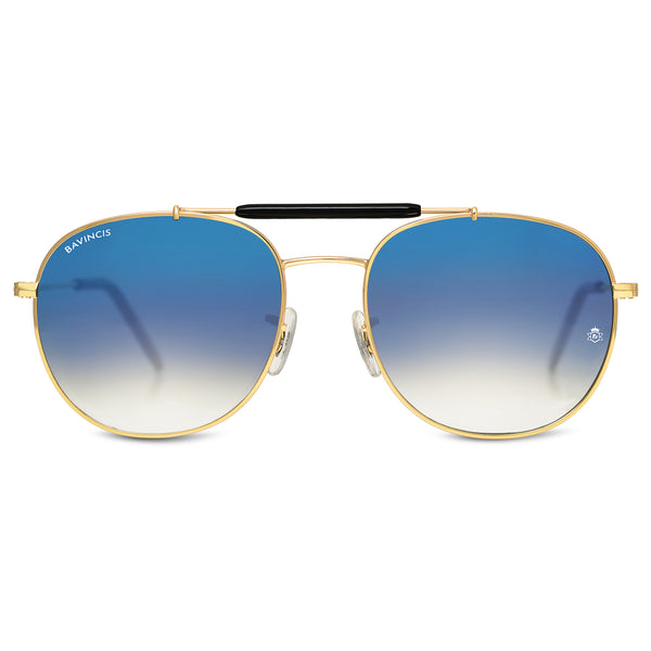 Bavincis Caliber Gold And Blue Gradient Edition sunglasses