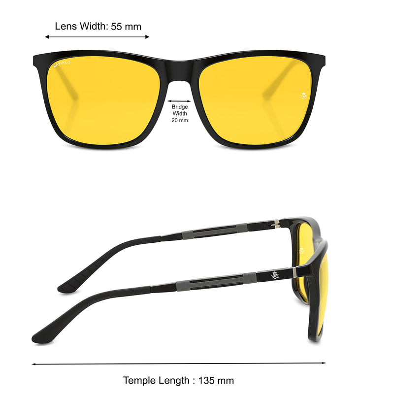 Bavincis Flair Black And Yellow Edition Sunglasses