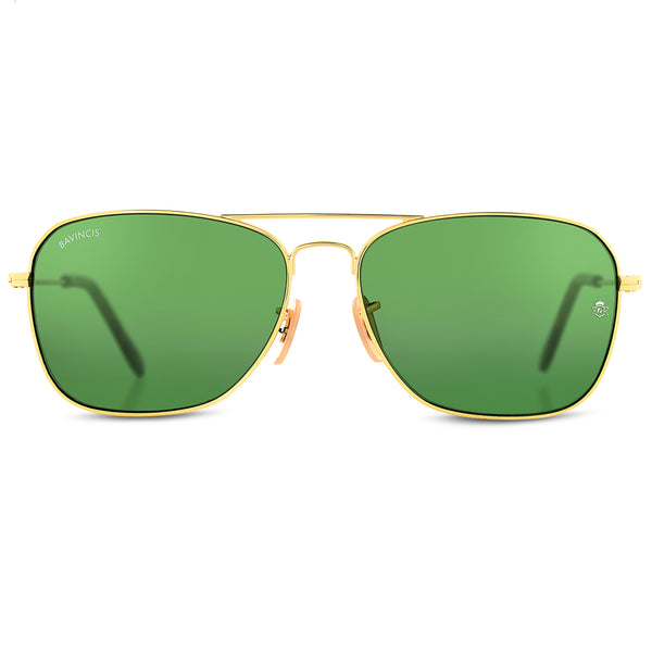 Bavincis Carloz Gold And Green Edition Sunglasses - BAVINCIS