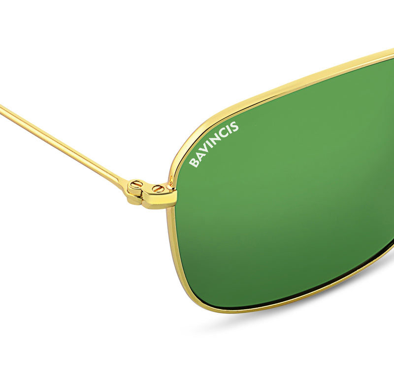 Bavincis Carloz Gold And Green Edition Sunglasses