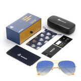 Bavincis Tommy Gold And Blue Gradient Edition Sunglasses