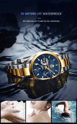 Bavincis Caltatrava Gold and Blue I Automatic Watch - BAVINCIS