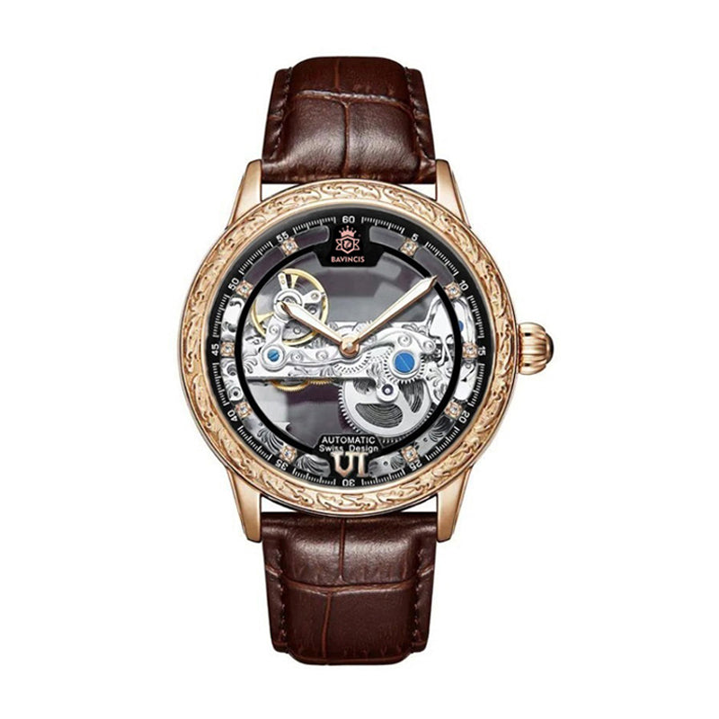 Bavincis Majestic Gold and Brown I Automatic Watch - BAVINCIS