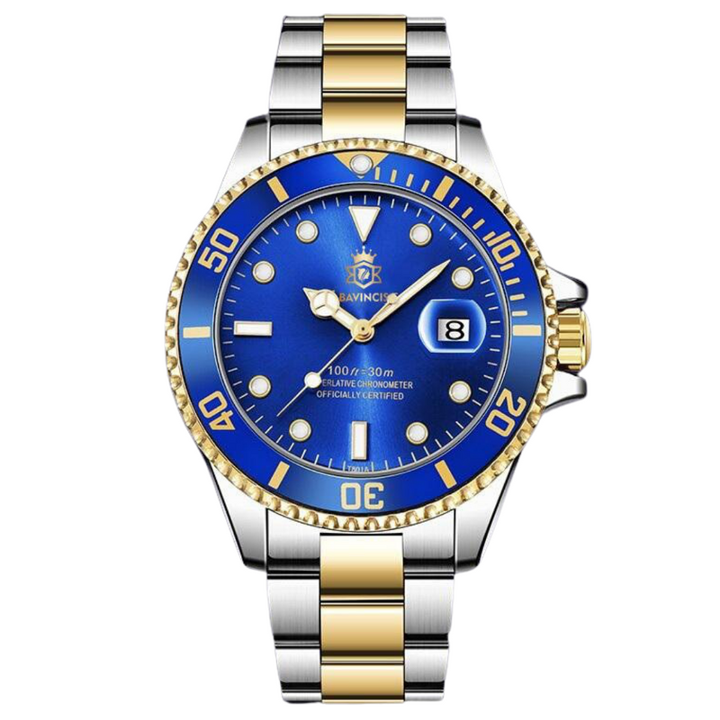 Bavincis Master Gold And Blue I Automatic Watch - BAVINCIS